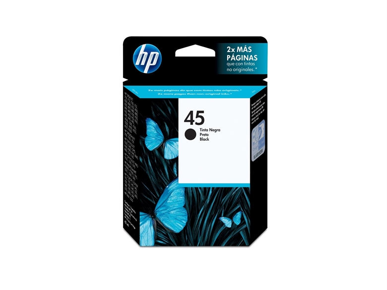 HP 45 Ink black front view one