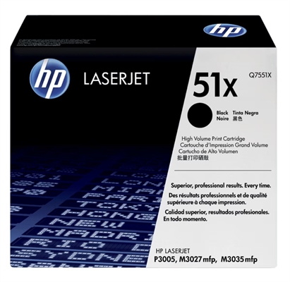 HP 51x - Black Toner Cartridge front view