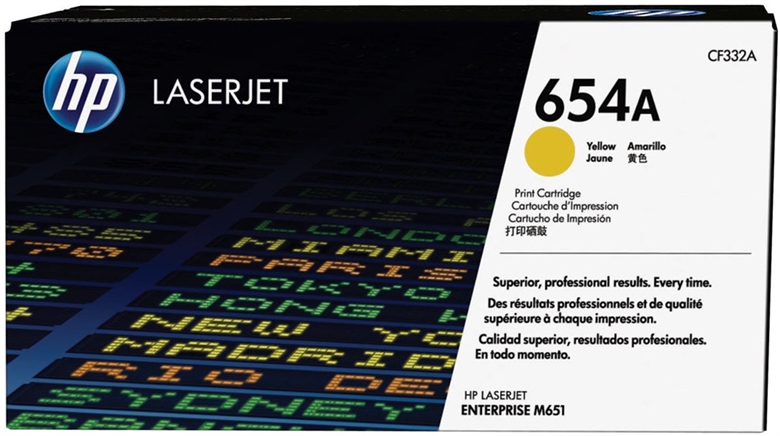 HP 654A Toner Cartridges Yellow