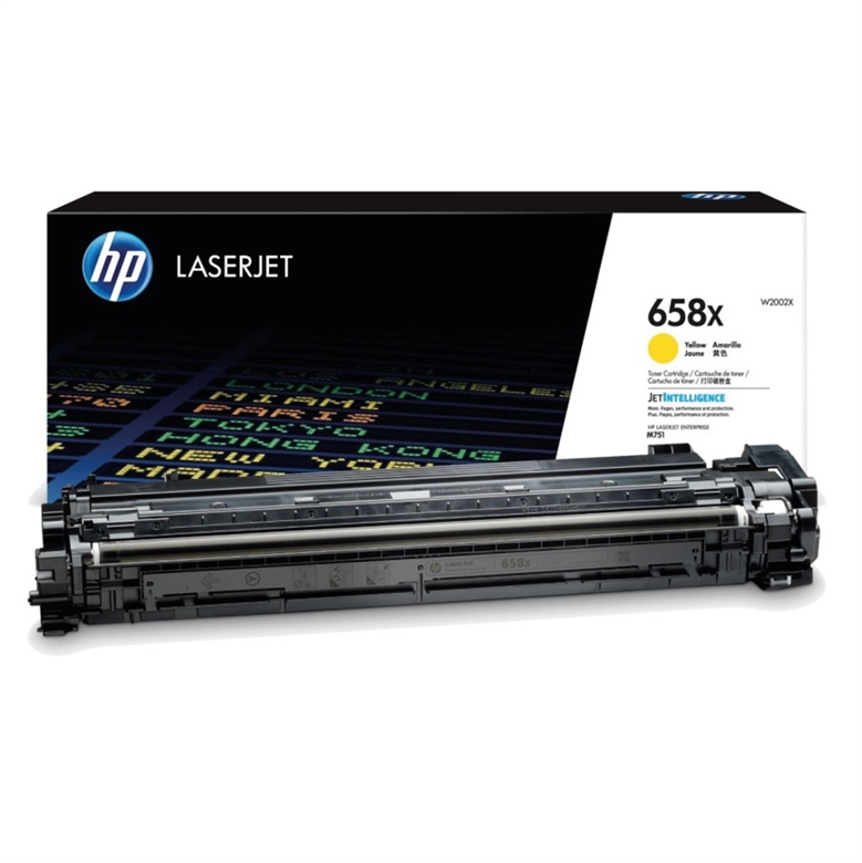 HP 658X High Yield Yellow Original LaserJet Toner Cartridge-General View