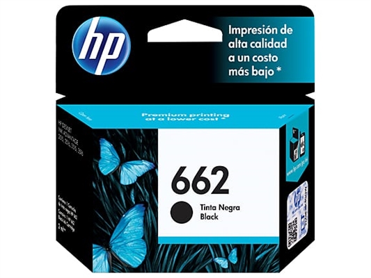HP 662 Ink Cartridges Black Front