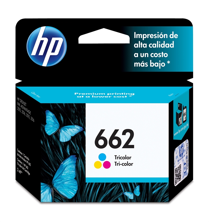 HP 662 Ink Cartridges Tricolor