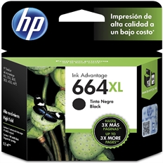 HP 664XL - Cartucho de Tinta de Alto Rendimiento Negra, 1 Paquete