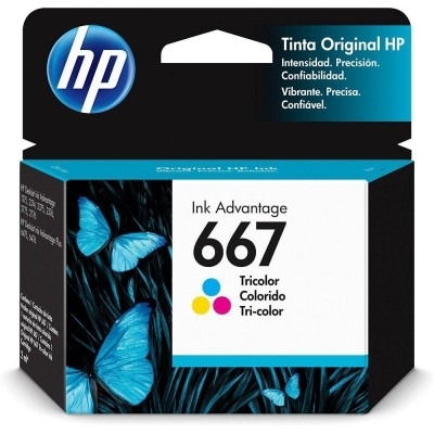 HP 667 Ink Cartridges Tri Color