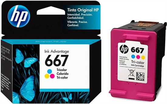 HP 667 Ink Cartridges - Tricolor Ink View