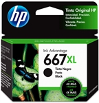 HP 667XL - Cartucho de Tinta de Alto Rendimiento Negro, 1 Paquete