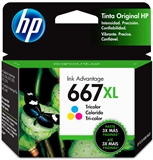 HP 667XL - Tri-Color High Yield Ink Cartridge, 1 Pack