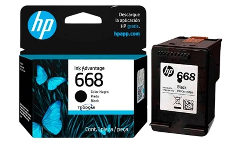 HP 668 - Ink Cartridge - Vista de Cartucho negro