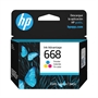 HP 668 - Tri-color Ink Cartridge - Front View