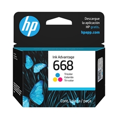 HP 668  - Cartucho de tinta original tricolor, 1 unidad