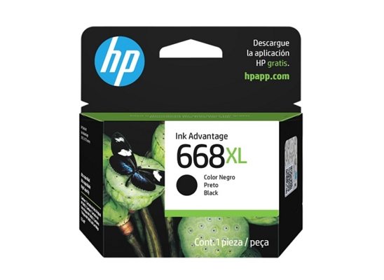 HP 668XL Negro - Vista Frontal
