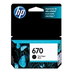HP 670 - Cartucho de tinta Negro, 1 Paquete