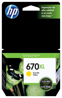 HP 670XL Yellow Ink Cartridge