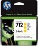 HP 712 Cartucho de Tinta - Paquete de 3 Amarilla