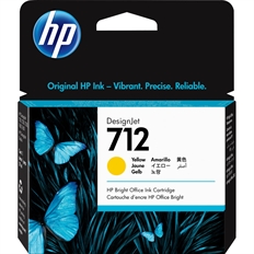 HP 712 - Cartucho de Tinta Amarilla, 1 Paquete