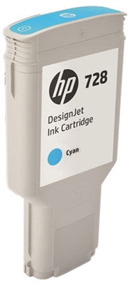 HP 728 High Yield 300ml Cyan Ink Cartridge