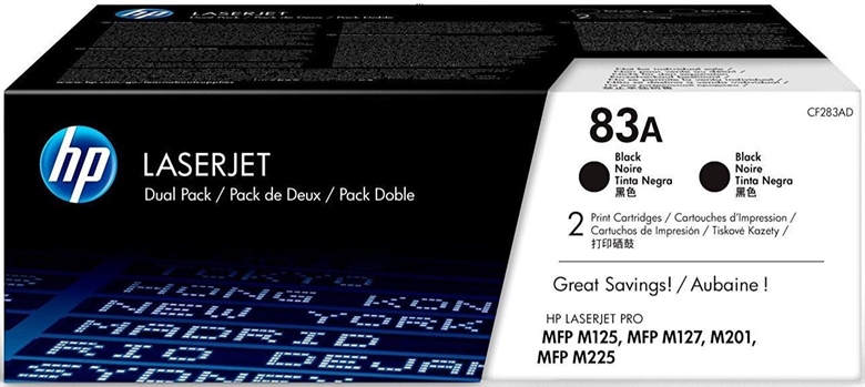 HP 83A - Paquete de 2 - negro - front view