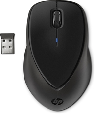 HP Comfort Grip - Ergonomic Mouse, Wireless, USB, Optic, 1200dpi, Black