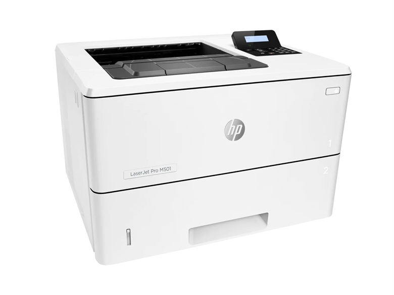 HP LaserJet Pro M501dn Laser Printer Isometric View 1