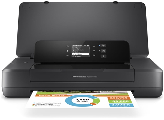 HP OfficeJet 200 Inkjet Mobile Printer Front View