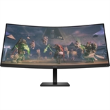 HP Omen - Curved Gaming Monitor, 1500R, 34", WQHD 3440 x 1440, VA LCD, 21:9, 165Hz Refresh Rate, HDMI, DisplayPort, Black