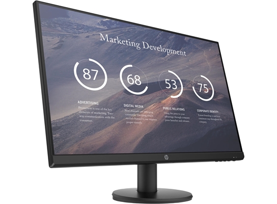 HP P27v G4 Monitor 1080P FHD Front Isometric View 1