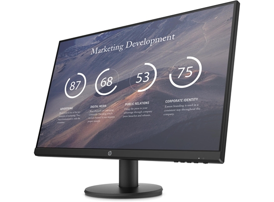 HP P27v G4 Monitor 1080p FHD Front Isometric View 2