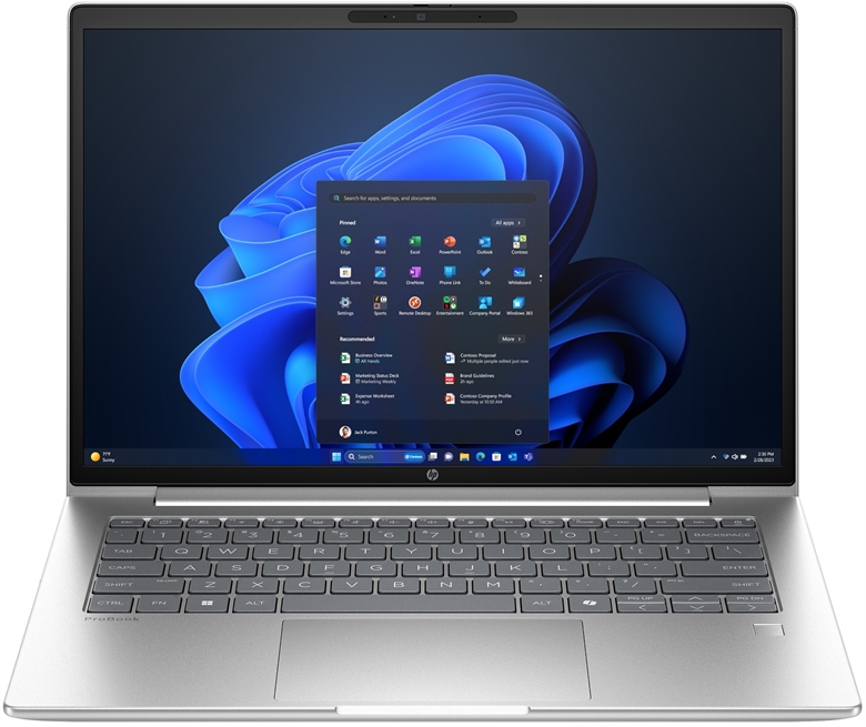 HP ProBook 4 G1iR Laptop 14 Intel Core 5 120U 16GB RAM 512GB SSD Windows 11 Pro Front View