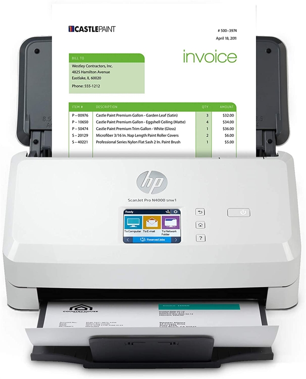 HP ScanJet Pro N4000 snw1 Scanner Front View