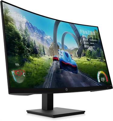 HP X32c Gaming Monitor isometric left side