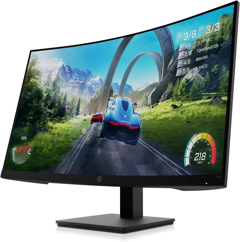 HP X32c Gaming Monitor isometric right side
