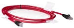 Cable de Conexión HPE  - CAT 5, RJ-45 (M), 1.8m, Rojo, UTP, 8 Unidades 