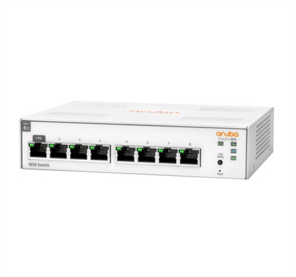 HPE Switch Aruba Instant On 1830 JL810Aside 8 Ports 16 Gbps side view