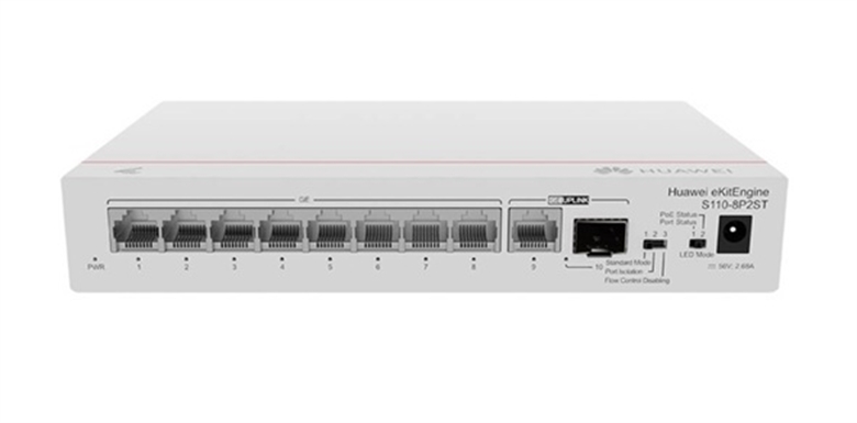 Huawei-eKitEngine-S110-8P2ST-Switch-No-Administrable-Empresarial-Vista Posterior