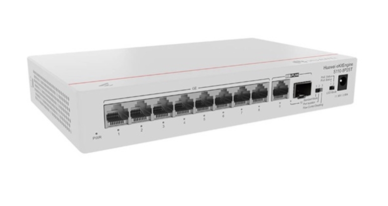 Huawei-eKitEngine-S110-8P2ST-Switch-No-Administrable-Empresarial-Vista Lateral Izquierdo