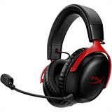 HyperX Cloud III Wireless - Headset, Estéreo, Circumaurales , Inalámbrico, USB, 10 Hz – 21 kHz, Negro con Rojo