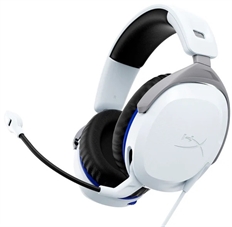 HyperX Cloud Stinger 2 - Headset Gaming, Estéreo, Circumaurales, Con Cable, 3.5mm, 18Hz-23kHz, Blanco con Azul