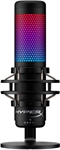 HyperX QuadCast S - Microphone, Black (RGB Lighting), 14mm electret condenser capsule, Cardioid, Omnidirectional, Stereo, Bidirectional, USB-C, 3.5mm