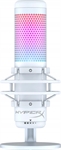 HyperX QuadCast S  - Micrófono, Blanco (Luz RGB), Capsula de condesador de 14mm, Cardioide, Omnidireccional, Bidireccional, Estéreo, USB-C, 3.5mm
