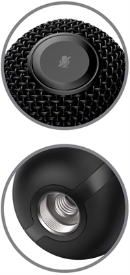 HyperX SoloCast Black button and conector view