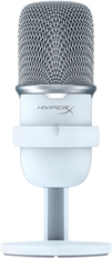 HyperX SoloCast - Micrófono, Blanco, Capsula de condesador de 14mm, Cardioide, USB-C