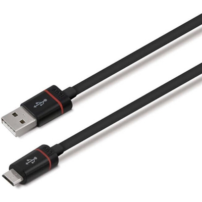iLuv ICB55BLK Cable USB Micro USB Macho a USB Tipo-A Vista en Diagonal