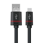 iLuv ICB55BLK  - Cable USB, USB Tipo-A Macho a Micro-USB Macho, 1m, Negro