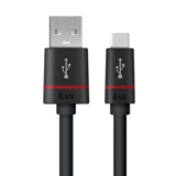 iLuv ICB55BLK  - USB Cable, USB Type-A Male to Micro-USB Male, 1m, Black