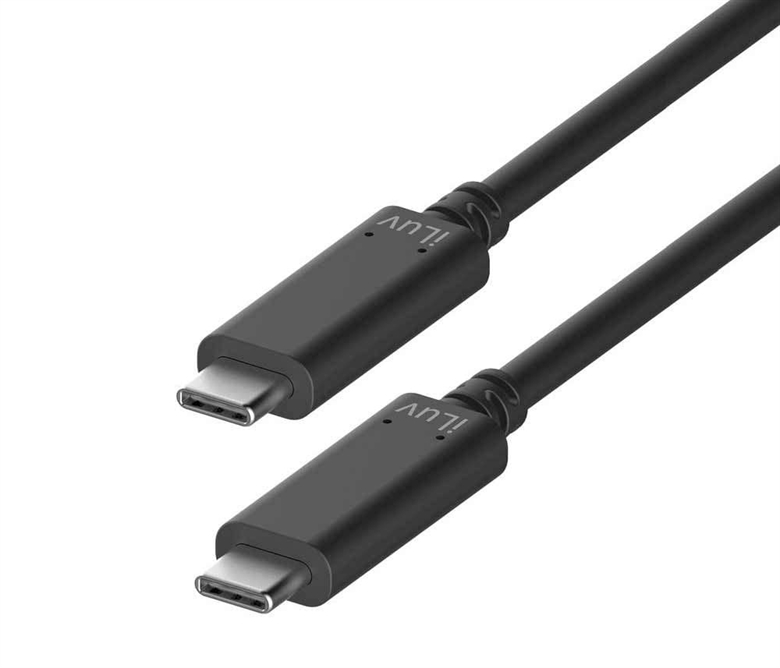 iLuv ICB57BLK Cable USB Tipo-C Macho a Tipo-C Macho Vista Conectores