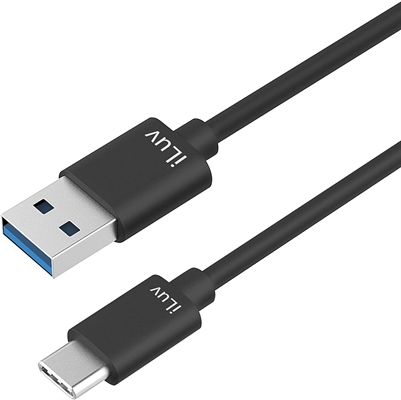 iLuv ICB58BK Cable USB Tipo C Macho to Tipo A Macho Vista Isometrica