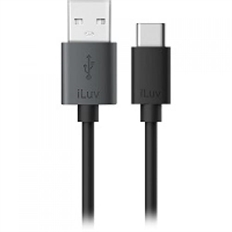 iLuv ICB58BK - Cable USB, USB Tipo-C Macho a USB Tipo-A Macho, USB 3.1 Gen 2, 90cm, Negro