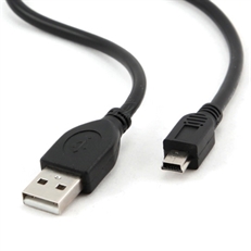 IMEXX IME-40685 - Cable USB, USB Tipo-A Macho a Mini USB Macho, USB 2.0, 80cm, Negro