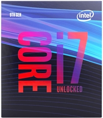 Intel Core i7-9700K - Processor, Coffee Lake, 8 cores, 8 threads, 3.6GHz, LGA1151, 95W