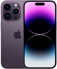 Apple iPhone 14 Pro - Celular, 128GB de Almacenamiento, 6GB RAM, Camara de 48MP,  Doble SIM, 3200mAh, Morado Oscuro